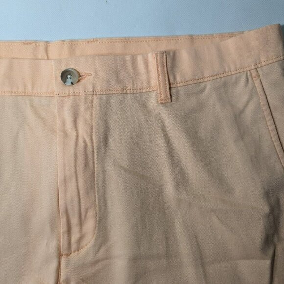 NEW Size 38 Men's Roundtree & Yorke Khaki Shorts 5.5" Inseam Stretch Peach - Picture 3 of 5
